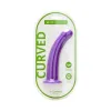 7 Inch Me You Us Curved Silicone Suction Cup Dildo Purple