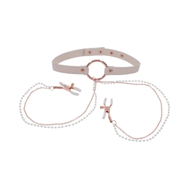Peaches 'n CreaMe Collar with Nipple Clamps Peaches 'n CreaMe Collar with Nipple Clamps