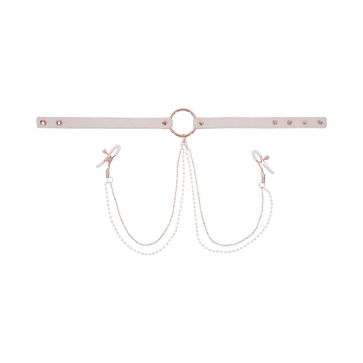 Peaches 'n CreaMe Collar with Nipple Clamps Peaches 'n CreaMe Collar with Nipple Clamps