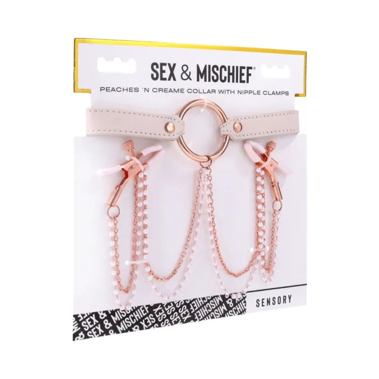 Peaches 'n CreaMe Collar with Nipple Clamps Peaches 'n CreaMe Collar with Nipple Clamps