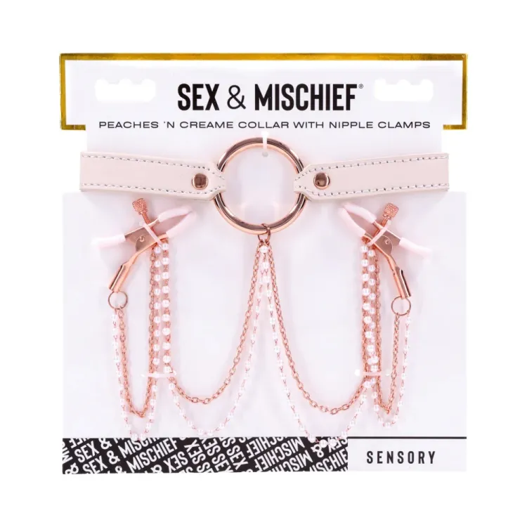 Peaches 'n CreaMe Collar with Nipple Clamps Peaches 'n CreaMe Collar with Nipple Clamps