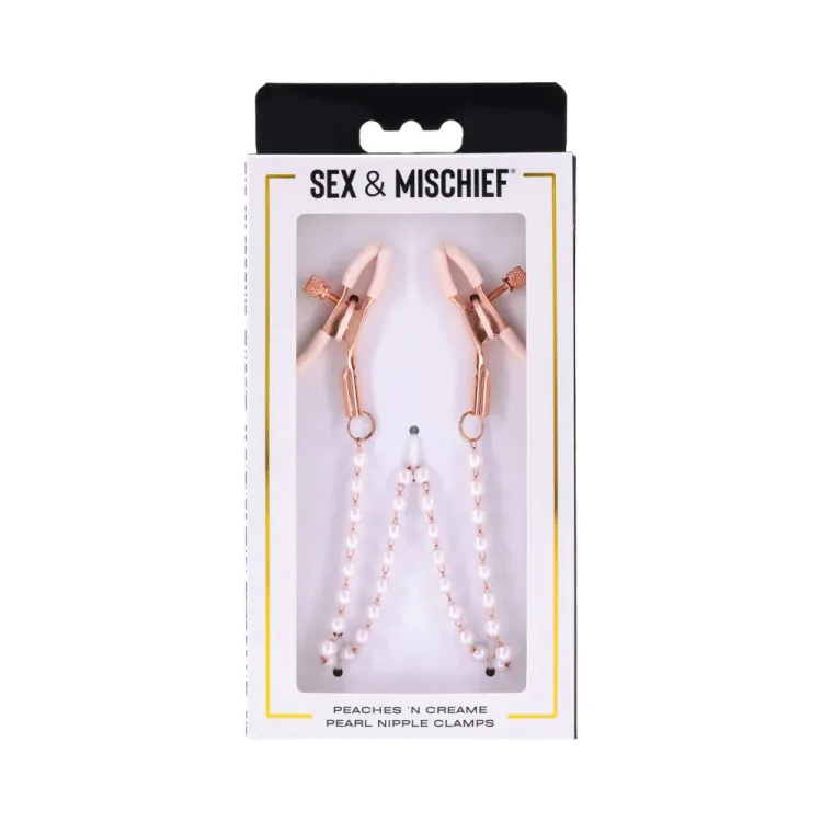 Peaches 'n CreaMe Pearl Nipple Clamps Peaches 'n CreaMe Pearl Nipple Clamps