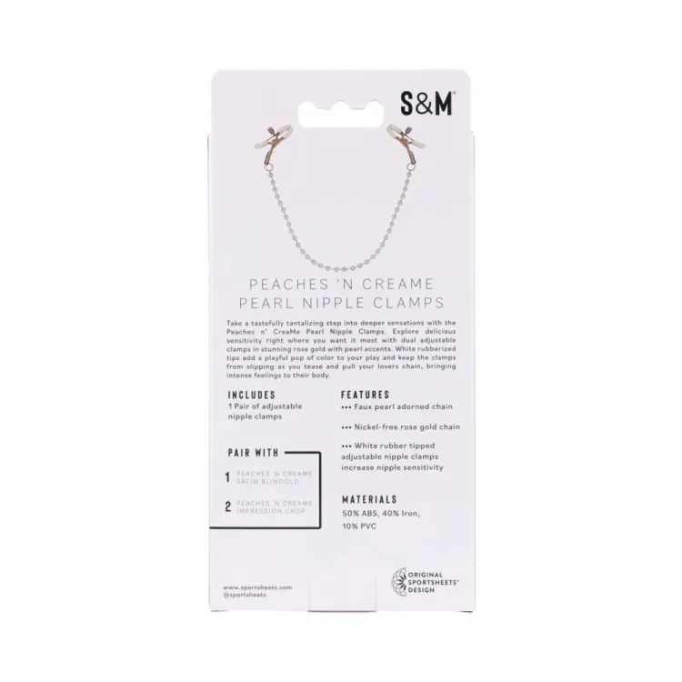 Peaches 'n CreaMe Pearl Nipple Clamps Peaches 'n CreaMe Pearl Nipple Clamps
