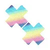 Neva Nude Rainbow Prism Pop Neon Mesh Blacklight X Nipple Pasties