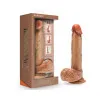 9.5 Inch Sliding Foreskin Dual Density Realistic Silicone Dildo with Balls Tan