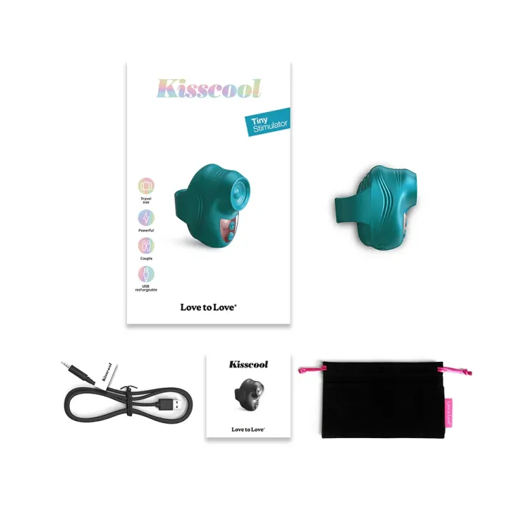 Love to Love Kisscool Tapping Finger Vibe Teal Love to Love Kisscool Tapping Finger Vibe Teal