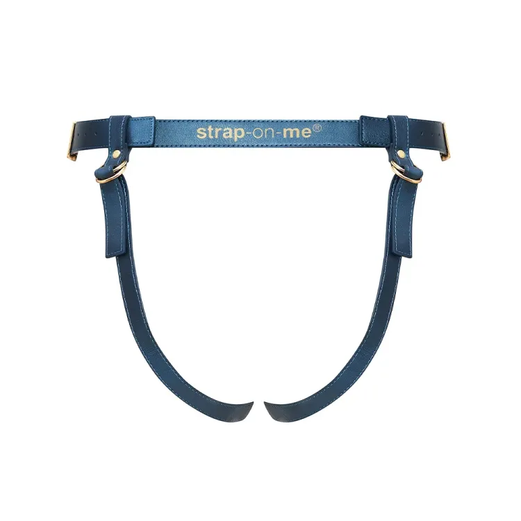 Strap-On-Me Leatherette Harness Generous One Size Blue Strap-On-Me Leatherette Harness Generous One Size Blue