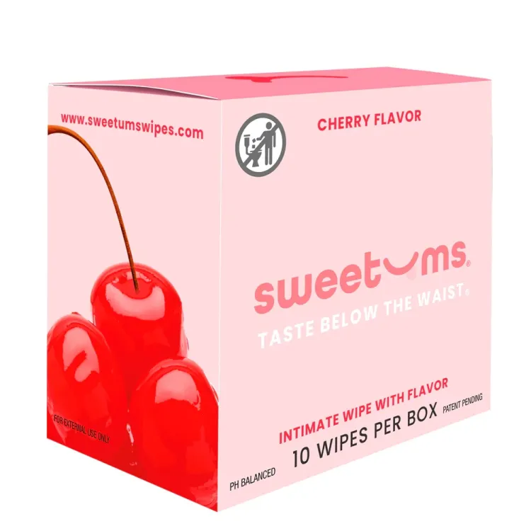 Sweetums Intimate Wipes Cherry Flavor 10-Pack Sweetums Intimate Wipes Cherry Flavor 10-Pack
