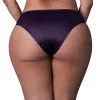 Magic Silk Leather & Lace Lace Cheeky Hipster Plum