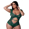 Magic Silk Evermore Cutout Romper Emerald