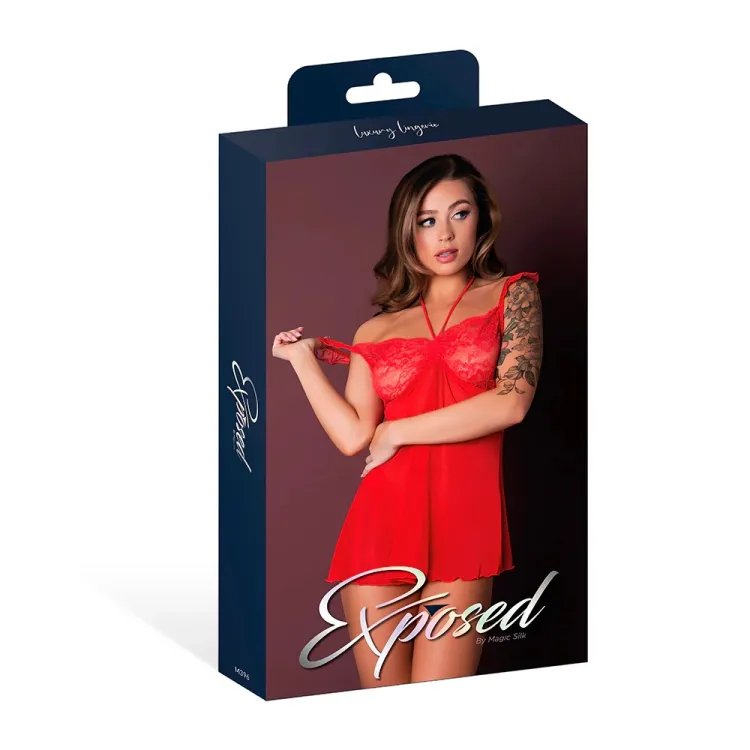 Magic Silk Sugar High Babydoll & Thong Set Red Magic Silk Sugar High Babydoll & Thong Set Red