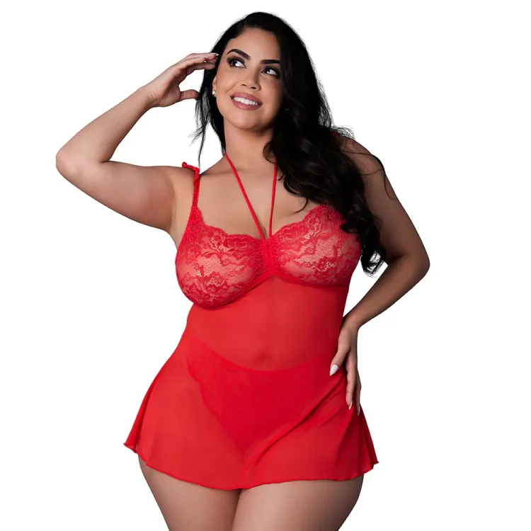 Magic Silk Sugar High Babydoll & Thong Set Red Magic Silk Sugar High Babydoll & Thong Set Red
