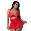 Magic Silk Sugar High Bralette Cincher Skirt & Thong Set Red