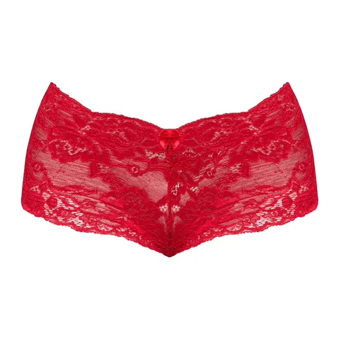 Magic Silk Sugar High Lace Boy Short Red