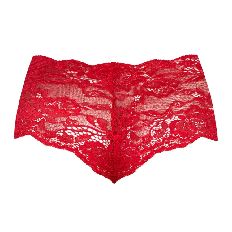 Magic Silk Sugar High Lace Boy Short Red Magic Silk Sugar High Lace Boy Short Red
