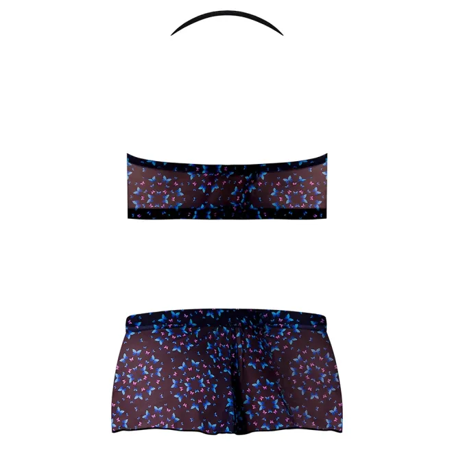 Magic Silk Hazy Dayz Halter Top & Hot Short Set Butterfly