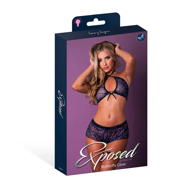 Magic Silk Hazy Dayz Halter Top & Hot Short Set Butterfly