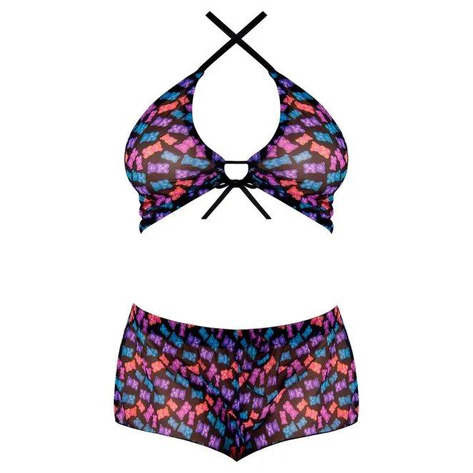 Magic Silk Hazy Dayz Halter Top & Hot Short Set Gummy Bears