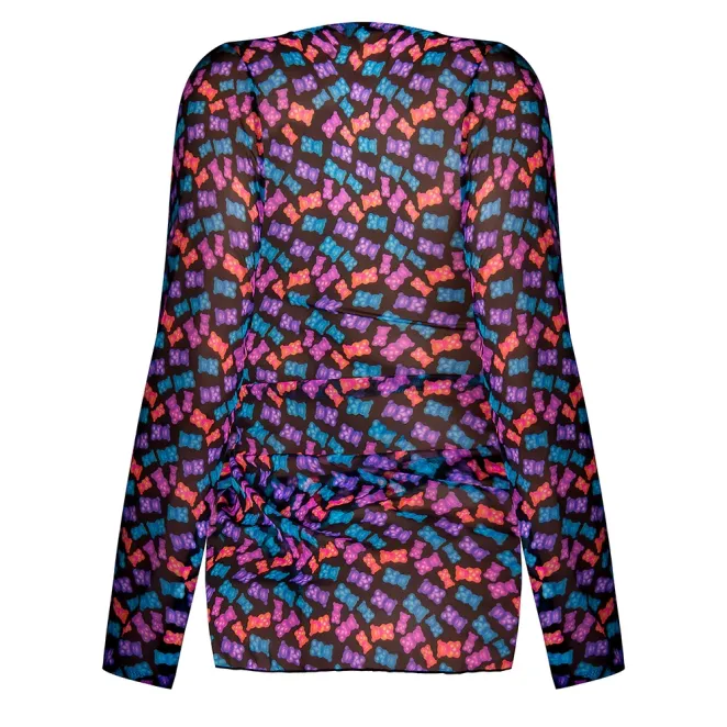 Magic Silk Hazy Dayz Tie Front Jacket & Thong Set Gummy Bears