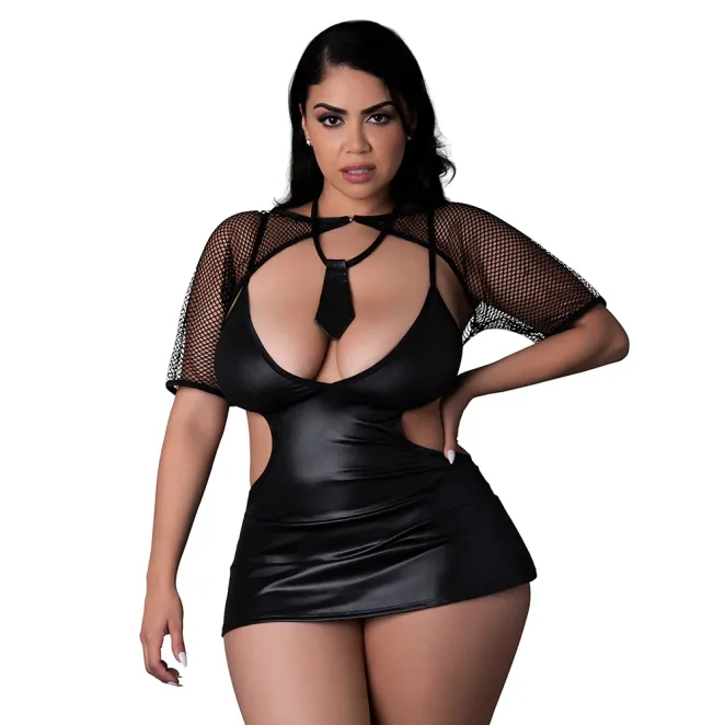 Magic Silk Dress Up Miss Behaving Set Costume Black