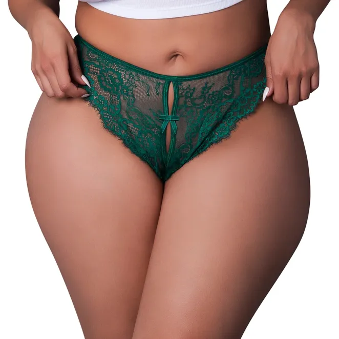 Magic Silk Evermore Split Crotch Panty Emerald