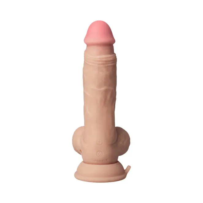 7.5 Inch Shaft Classic Remote Control Rechargeable Realistic Dildo Beige