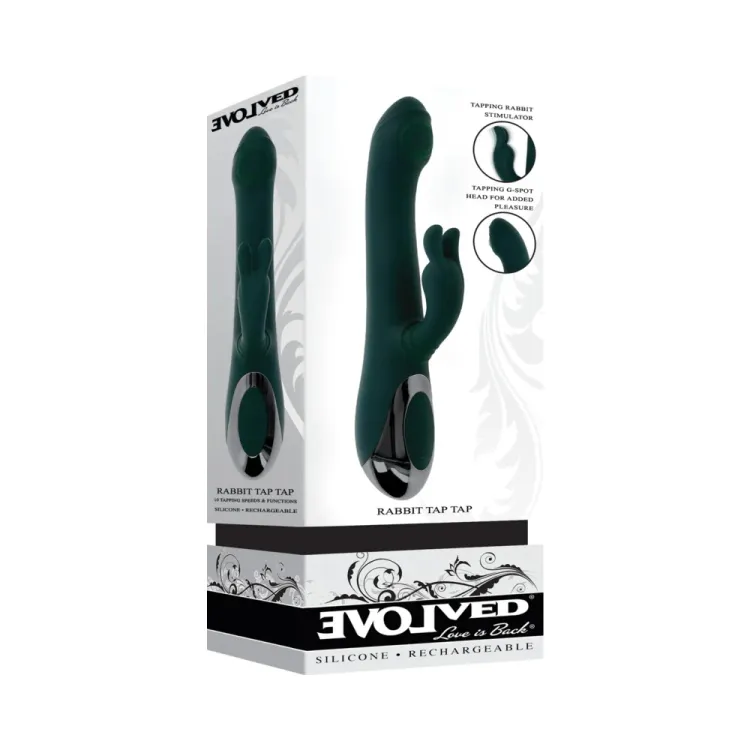 Evolved Rabbit Tap Tap Tapping Rabbit Vibrator Green Evolved Rabbit Tap Tap Tapping Rabbit Vibrator Green
