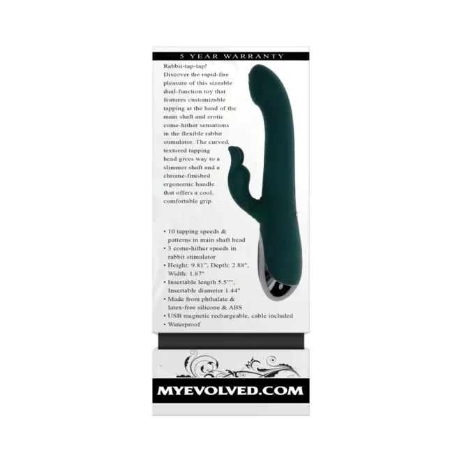 Evolved Rabbit Tap Tap Tapping Rabbit Vibrator Green