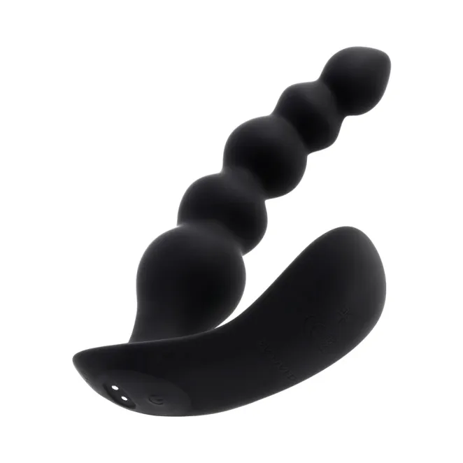 Bead Me Up Prostate Vibrator with Remote Black