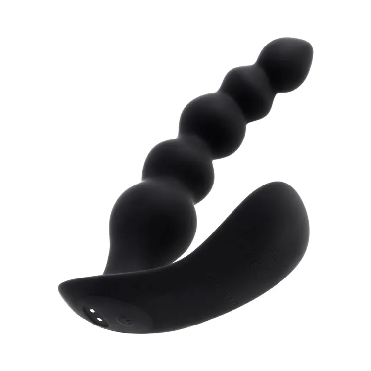 Bead Me Up Prostate Vibrator with Remote Black Bead Me Up Prostate Vibrator with Remote Black