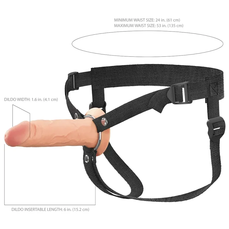Fantasy Extensions Elite 6 in. Hollow Strap-On Light Fantasy Extensions Elite 6 in. Hollow Strap-On Light