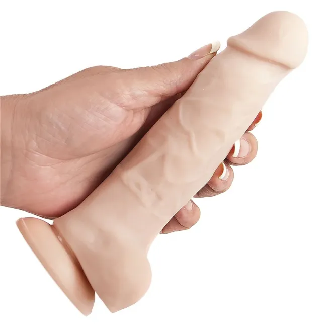 7 Inch Adam's True Feel Realistic Dildo with Balls Beige