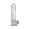 8 in. Crystal Clear Realistic Dildo with Balls 8 in. Crystal Clear Realistic Dildo with Balls