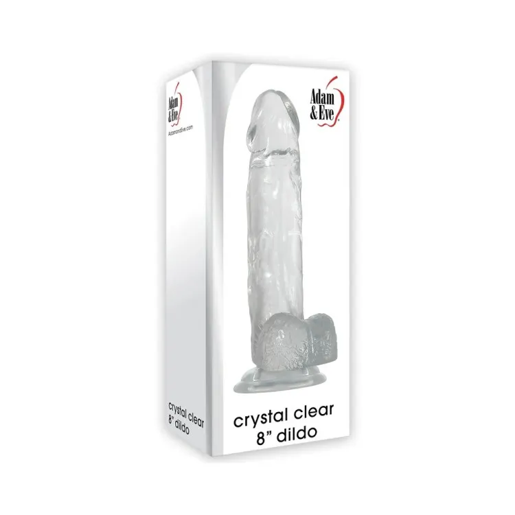 8 in. Crystal Clear Realistic Dildo with Balls 8 in. Crystal Clear Realistic Dildo with Balls