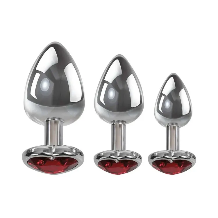 Three Hearts Gem Anal Plug Set