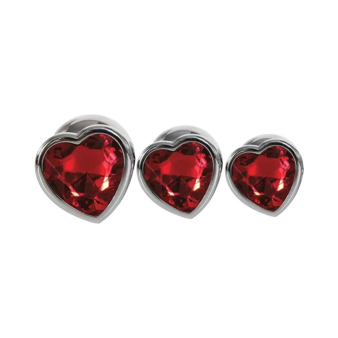 Three Hearts Gem Anal Plug Set