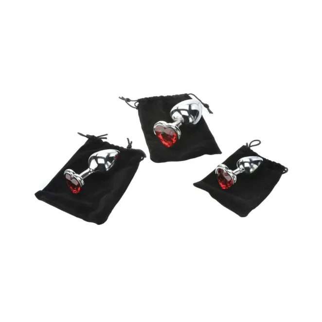 Three Hearts Gem Anal Plug Set