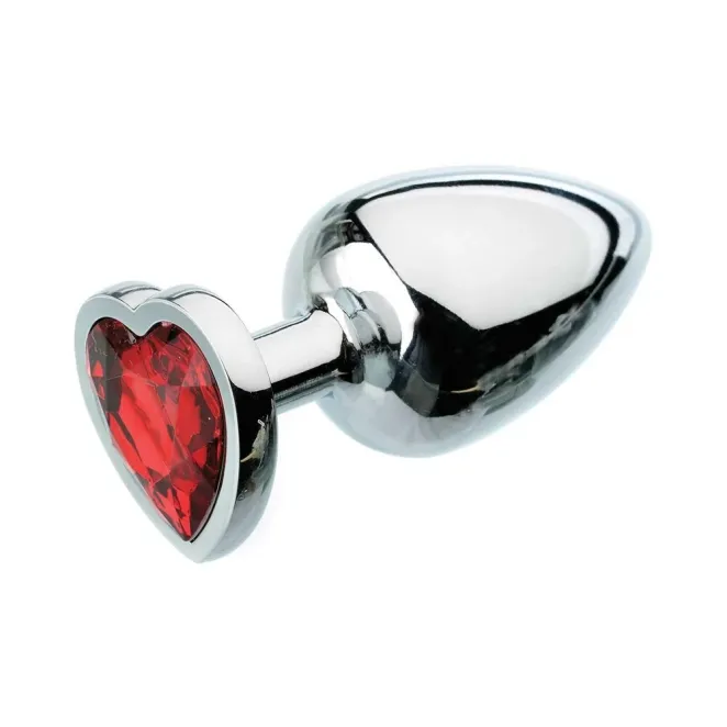 Red Hearts Gem Anal Plug Large
