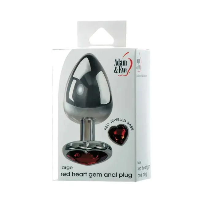 Red Hearts Gem Anal Plug Large
