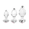 Red Heart Gem Glass Plug Set