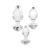 Red Heart Gem Glass Plug Set
