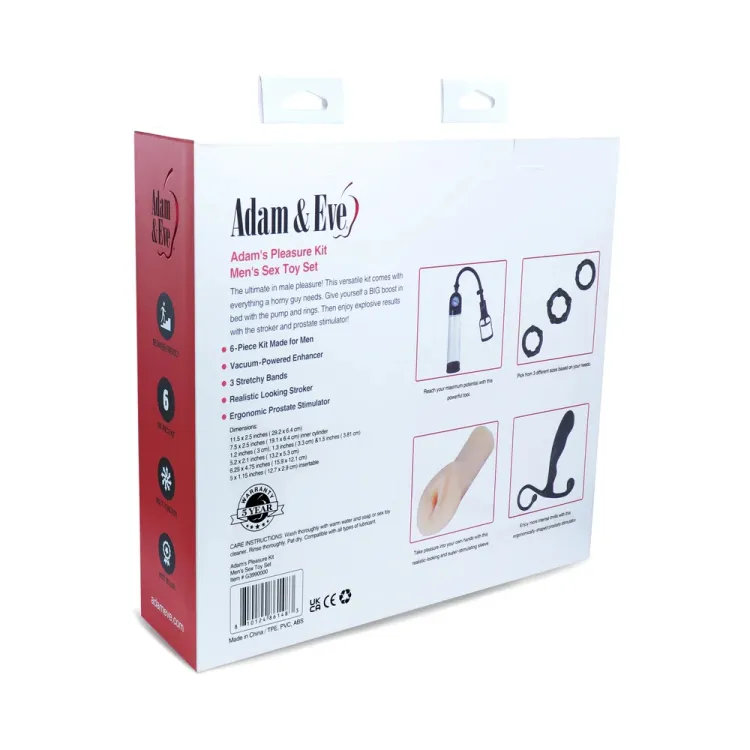 Adam's Pleasure Kit For Him 6pc Sex Toy Kit Adam's Pleasure Kit For Him 6pc Sex Toy Kit