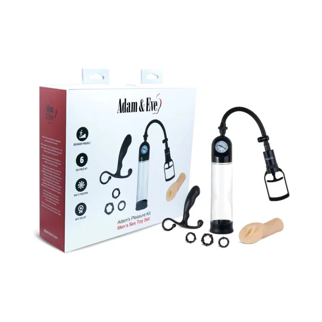 Adam's Pleasure Kit For Him 6pc Sex Toy Kit