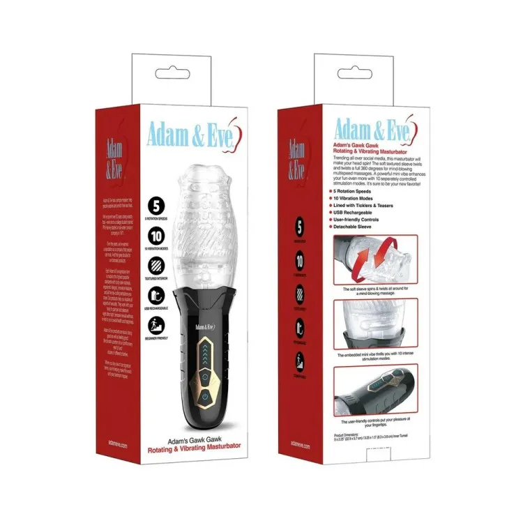 Adam's Gawk Gawk Rotating & Vibrating Masturbator Adam's Gawk Gawk Rotating & Vibrating Masturbator