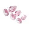 Glitter Gem Butt Plug Set Pink Glitter Gem Butt Plug Set Pink