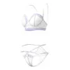 Magic Silk Sheer Passion Demi Bra & High Cut Tanga White/Lavender