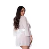 Magic Silk Sheer Passion Flutter Sleeve Robe White/Lavender Magic Silk Sheer Passion Flutter Sleeve Robe White/Lavender