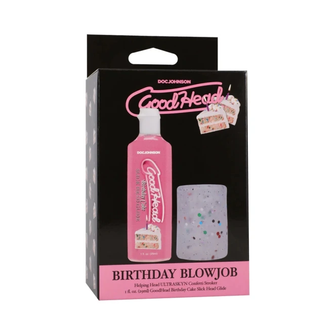 Doc Johnson GoodHead Birthday Blowjob Kit (2 Piece)