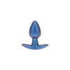 Ouch! Smooth Silicone 2.6 Inch Butt Plug in Metallic Blue Ouch! Smooth Silicone 2.6 Inch Butt Plug in Metallic Blue