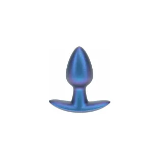 Ouch! Smooth Silicone 2.6 Inch Butt Plug in Metallic Blue